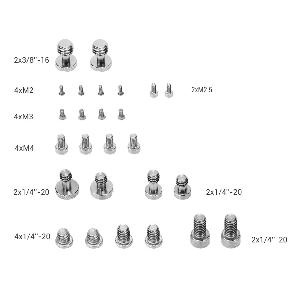 SmallRig 1/4 ", 3/8", M2, M2, 5, M3, M4 pełny zestaw zestaw śpocierać robić klatek kamery akcesoria robić montażu i uchwytów i płyt DIY takielunek - 2326