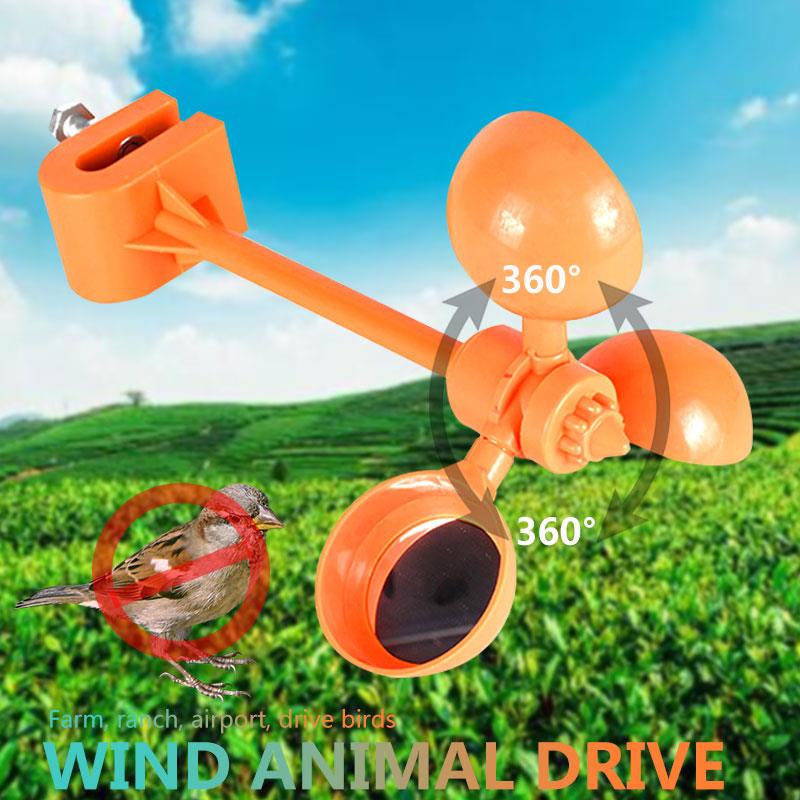 Drive Away Bird Device 360° Crow Pest Lawns Bird Scarer Wind Power Outdoors Pigeon Realistic Garden Crop Bird Repeller