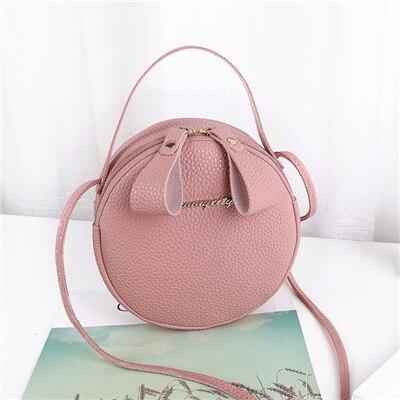 Vrouwen Telefoon Tas Mini Pu Lederen Circular Handtas Eenvoudig Messenger Tassen Voor Vrouwen Vrouwelijke Crossbody Tassen Portemonnee: C004