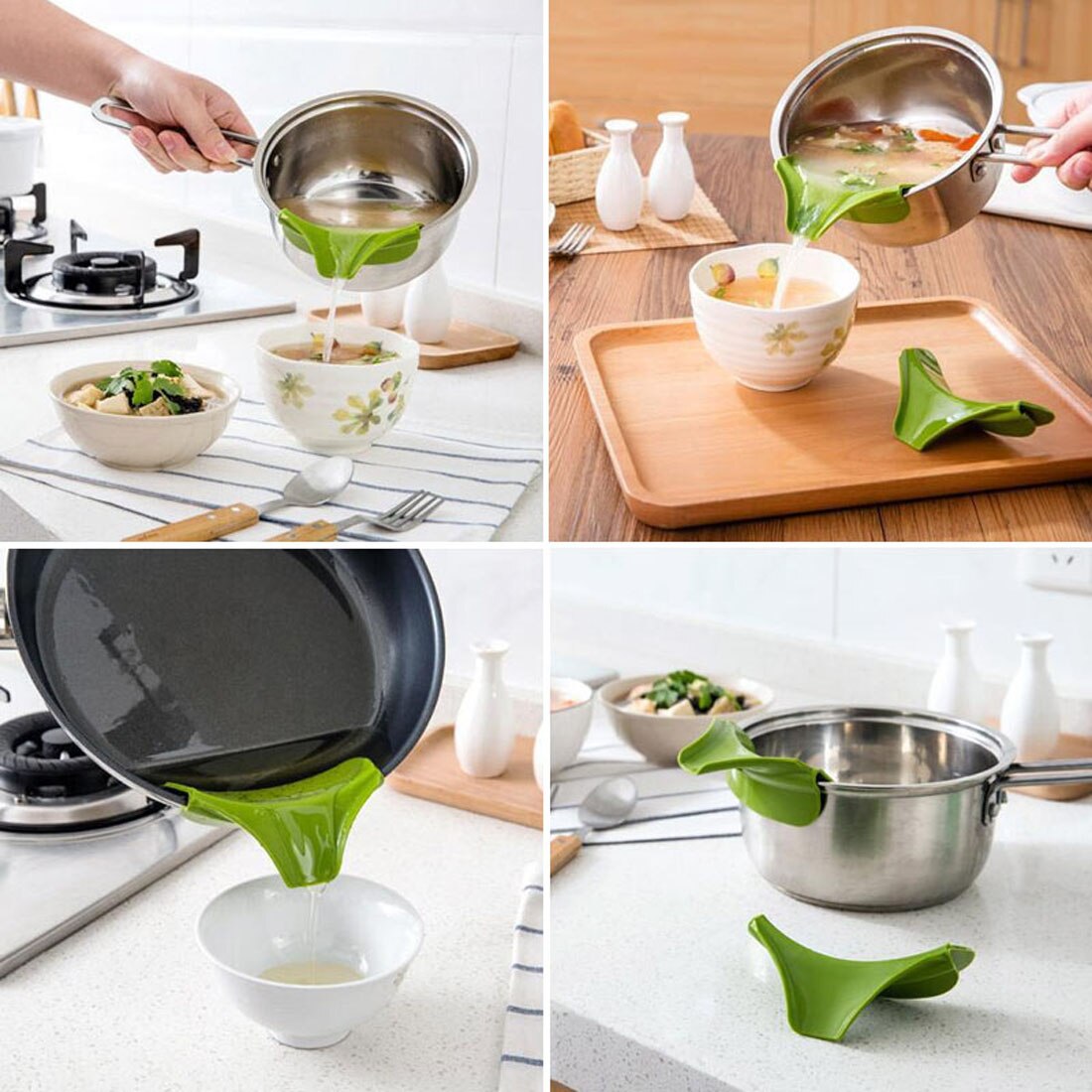 Silicone Strainer Colanders Kitchen Clip On Pot Drainer For Draining Excess Liquid Univers Draining Pasta Vegetable Cookware