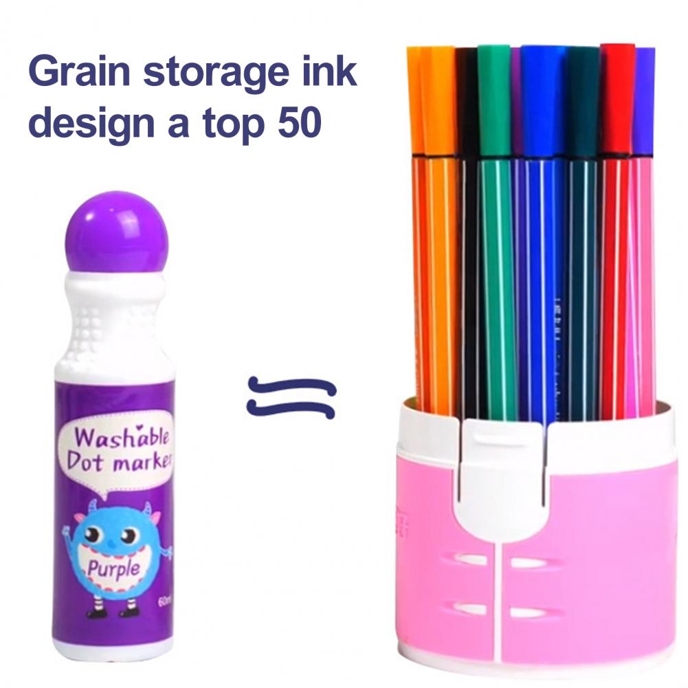 Kids Stationery Dot Markers Washable Dot Paints Markers Leak-Free DIY Craft Draw Pen Toddler Arts Crafts Dot Paints Set