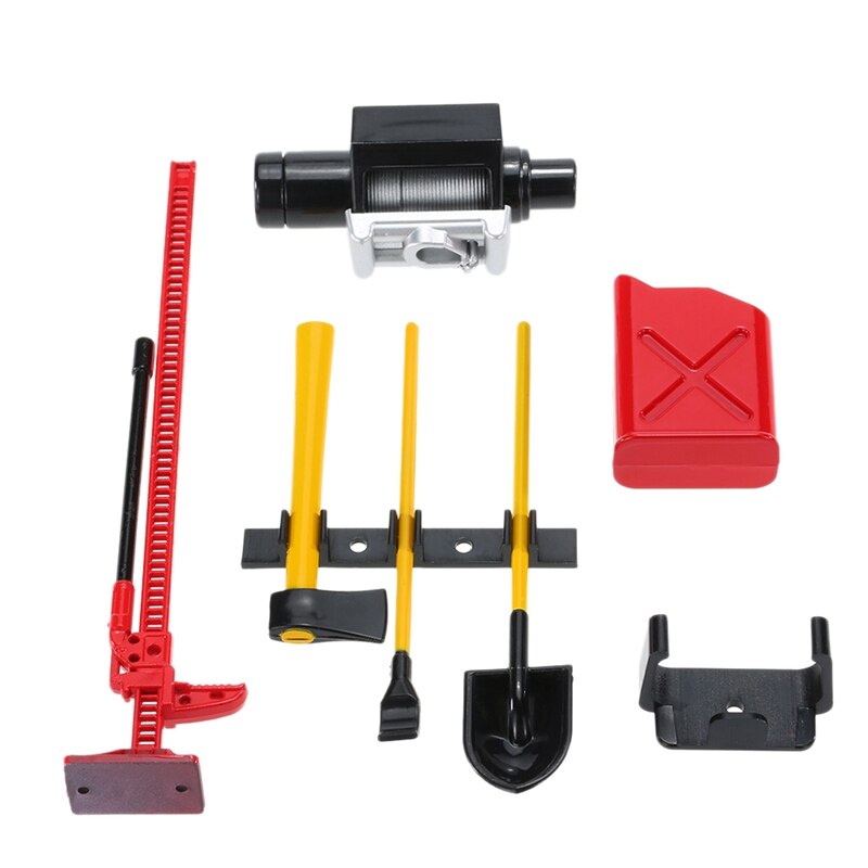 1Set Luggage Rack Winch Shovel Fuel Tank Ax Decoration For Rc Model Cars Spare Parts &amp; 1X Hole Opener Expanding Puncher Shell Re