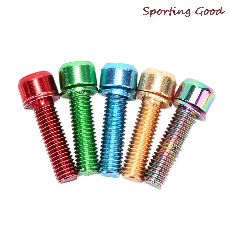 Meerdere Kleuren Fiets Stuurpen Schroef Aluminium M5x18mm Mtb Racefiets Fixed Gear Stuurpen Schroef 6Pcs