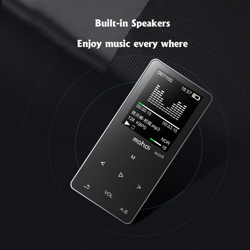 Mahdi M320 Mp3 Player 8Gb Press Screen Metal Hifi Lossless Audio Music Player Built-In Speaker Support Fm Radio Player