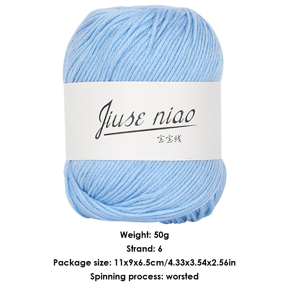 50g Pure Cotton Thin Yarn Crochet Knitting Baby Threads Soft Material DIY Tools Baby Knitted Crochet Yarn Scarves Clothes: L