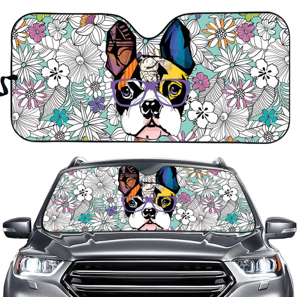 Mooie Schilderen Kat/Hond In Rijden Print Auto Zonnescherm Auto Voorruit Window Cover Sunshades Zonneklep: HX1080HC