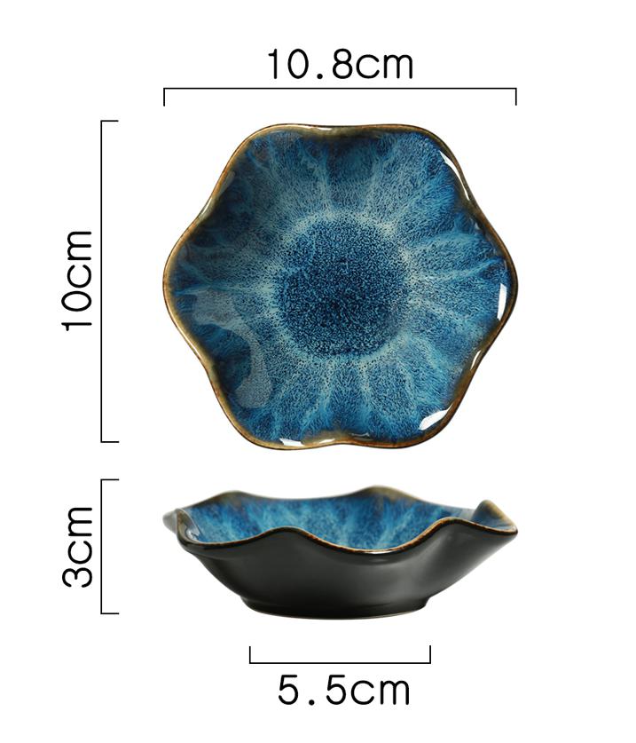 Japanese-style Kiln Change Ceramics Dish Sauce Dish Pot Sauce Dish Home Kitchen Tableware: A