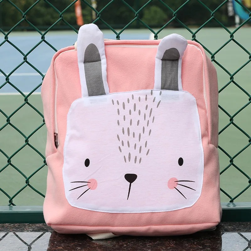 freundlicher Rucksack Kleinkind freundlicher Schultasche Tiere Mädchen Jungen Rucksack Kindergarten Karikatur Kaninchen Löwir Rosa Druck Tasche: Gold