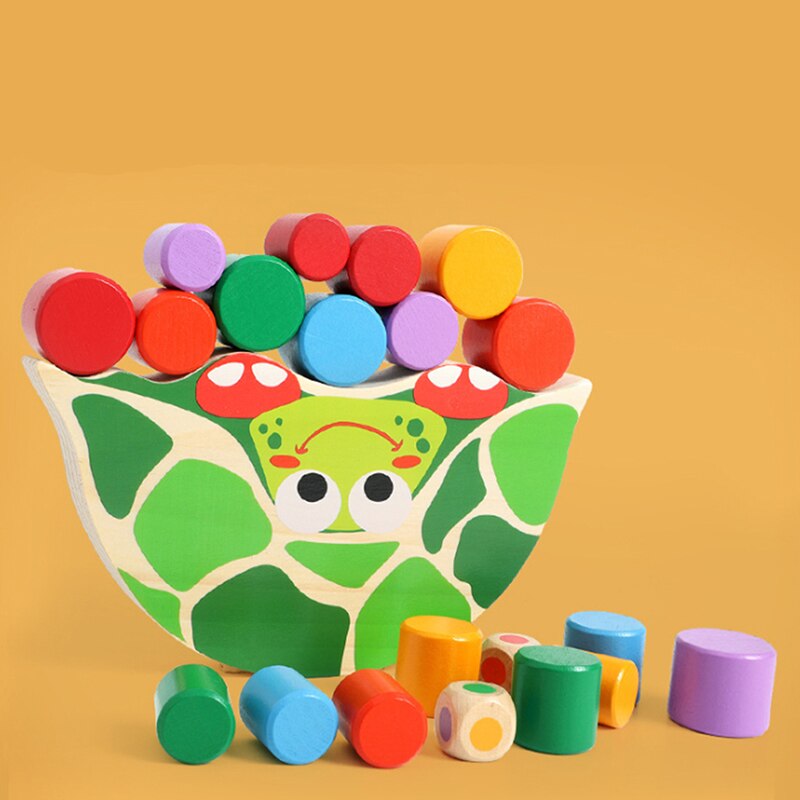 Creatieve Baby Leuke Speelgoed Hout Schildpad Balance Game Kids Educatief Speelgoed Voor Kinderen Houten Speelgoed Balancing Blokken Voor Kinderen