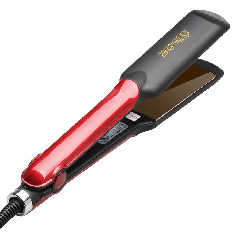 Plancha de pelo , rizador de pelo 2 en 1, plancha de pelo de cerámica, plancha de pelo eap, cepillo alisador de calor, plancha de pelo ghd: Rojo