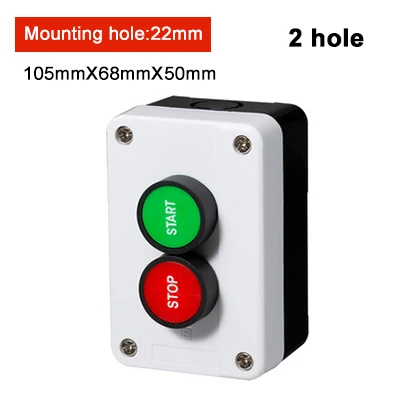 arrow symbol indicating start and stop self-recovery waterproof button switch emergency stop industrial hand-held control box: Red
