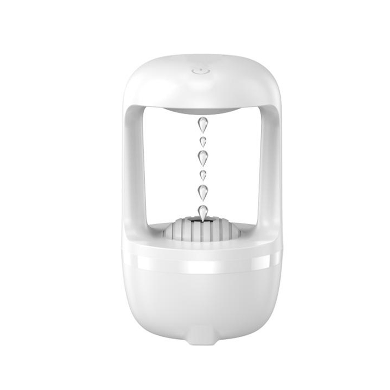 Anti-zwaartekracht waterdruppel luchtbevochtiger, 800 ml Cool Mist luchtbevochtiger, regendruppel luchtbevochtiger met nachtlampje, USB- luchtbevochtiger voor kantoor, slaapkamer, desktop kinderkamer