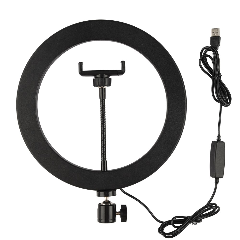 Fotografie Led Selfie Ring Licht 10 Inch Usb Dimbare Camera Telefoon Studio Ring Lamp Met Telefoon Houder Voor Make Video live
