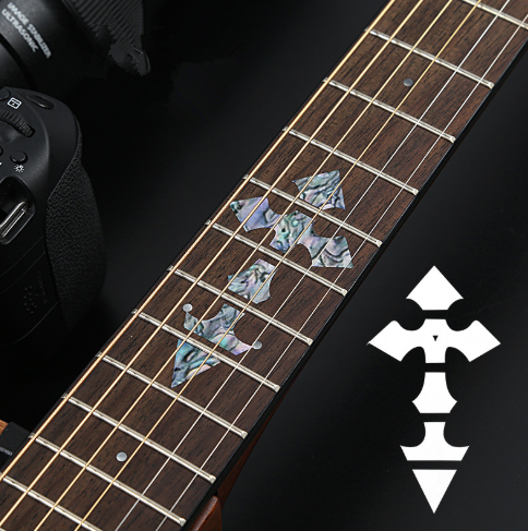 Cross Inlay Decals Fretboard Sticker For Electric Acoustic Guitar Bass Ultra Thin Sticker Guitar Accessories 4 Styles