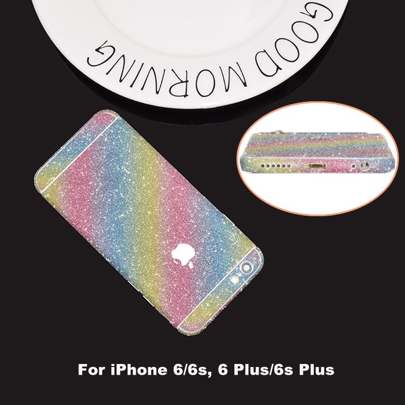 ACCNIC Terug Mobiele Telefoon Stickers voor iPhone 6/6 s/7/8/6 plus/6 s plus/7 plus/8 plus Full Body Glitter Bling Telefoon Sticker Film