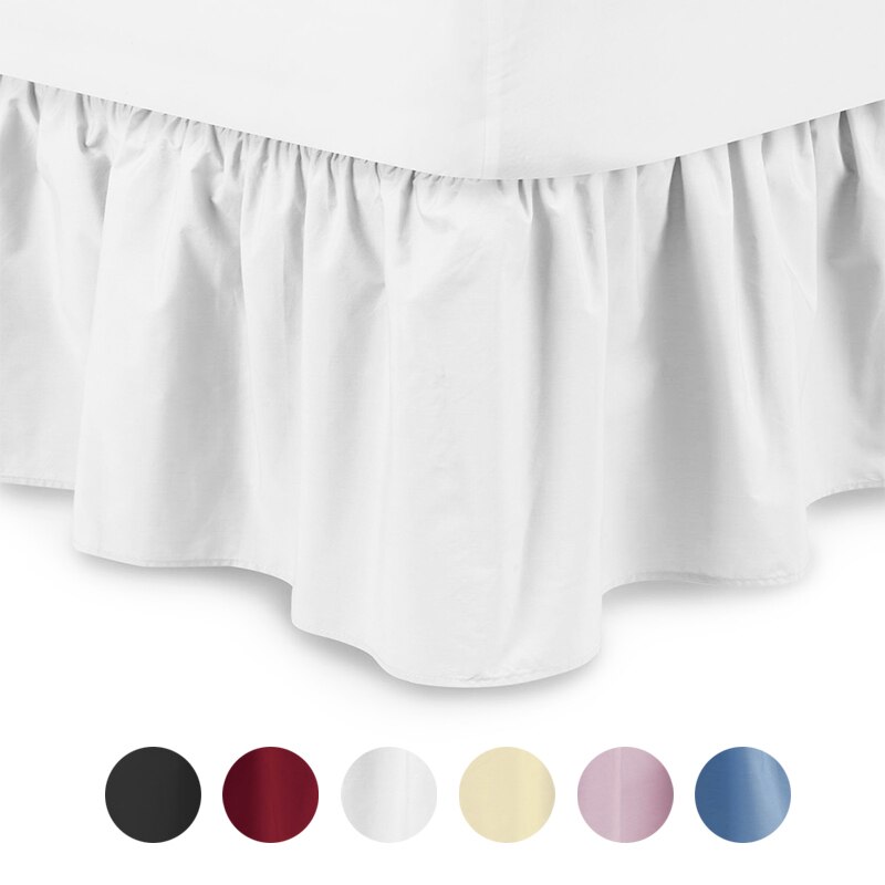 Hôtel Élastique Lit Jupe 6 Couleurs Suede Tissu pour Roi/Reine Taille Juponnage pastorale Style Fit couvre-lit