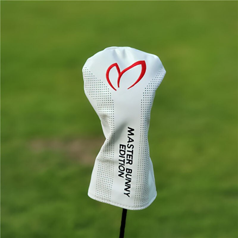 Golf Woods Headcovers Covers For Driver Fairway Hybrid 135H Clubs Set Heads PU Leather Unisex Protector Golf Accessories: White for driver
