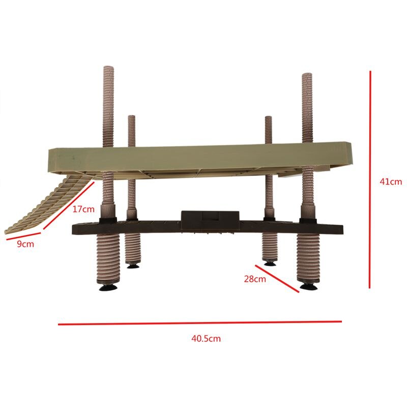Grande tortue Reptile plate-forme de pilier carré avec échelle de rampe, plastique flottant Durable de