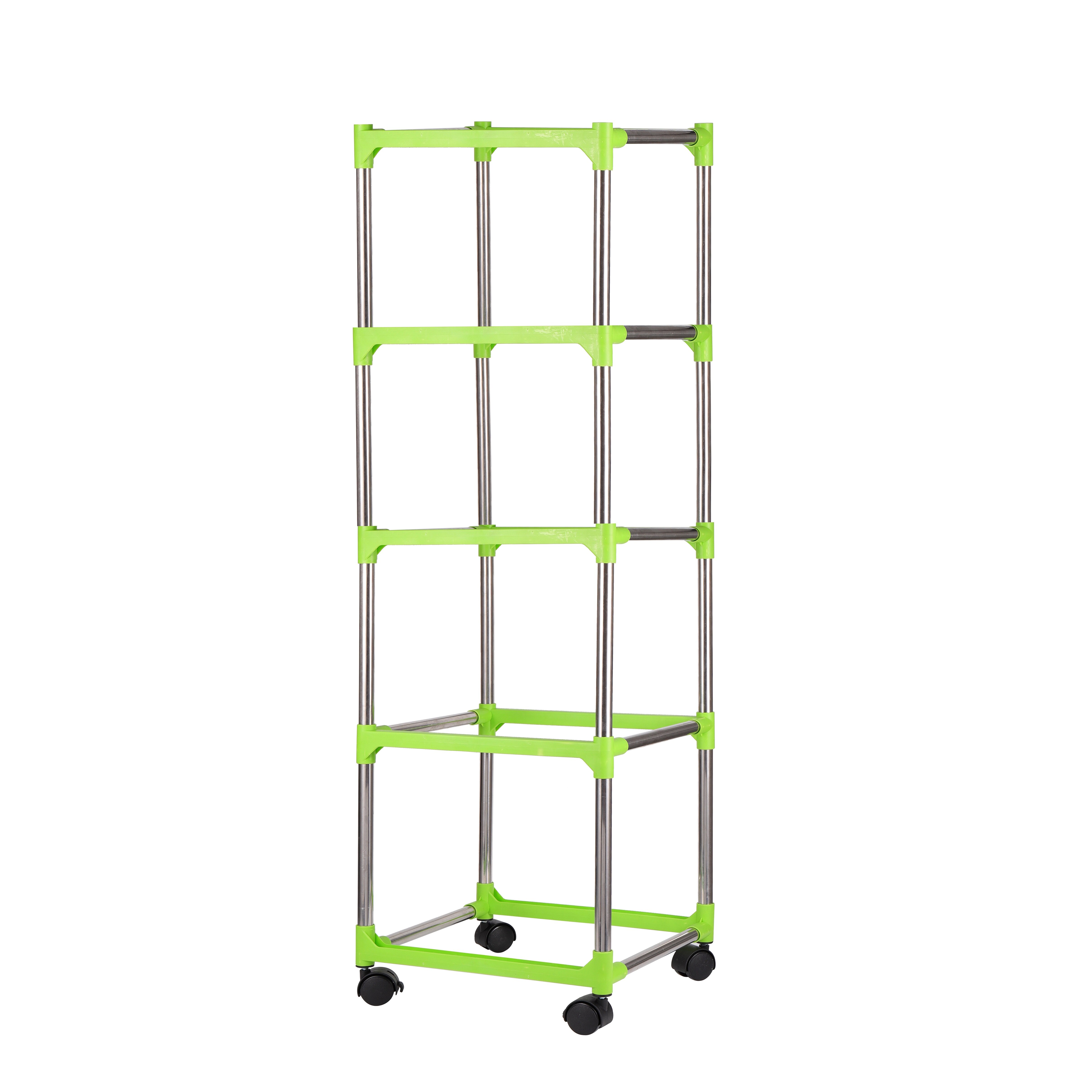 Bean Sprout Nursery Tray Shelf with Universal Wheel Stainless Steel Seedling Germination Tray HydroponicVegetable Planting Frame: 5 layers S