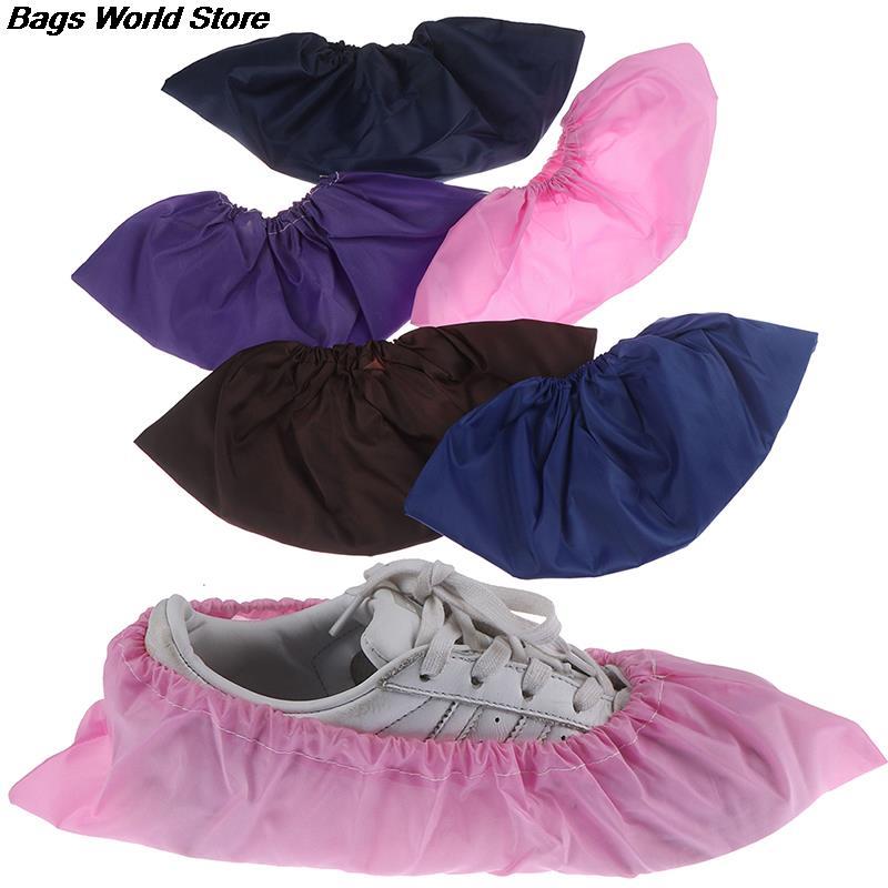 1Pair Reusable Thicken Elastic Shoe Cover Home Indoor Antiskid Overshoes Student Machine Room Bird Dust Proof Feet Covers