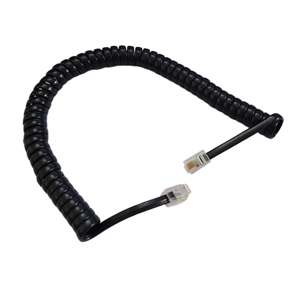 Receptor de línea curvada para oficina y hogar, Cable de teléfono de repuesto Flexible, fácil de instalar, duradero