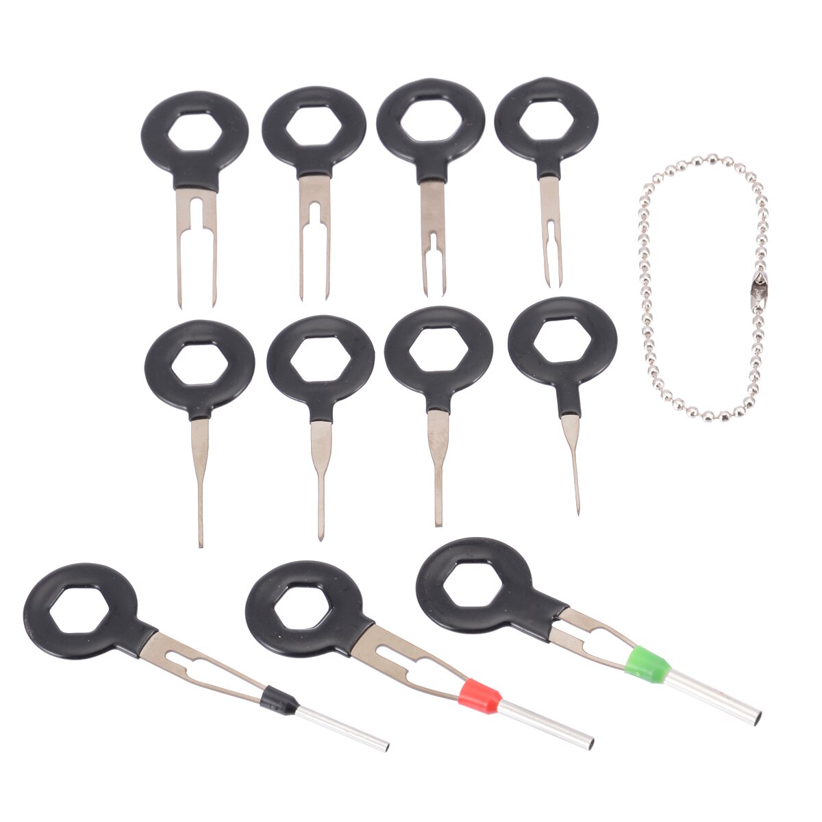 11Pcs Terminal Removal Tool Key Pin Wire Crimp Connector Pin Extractor Kit Voor Auto Elektrische Key Tool set