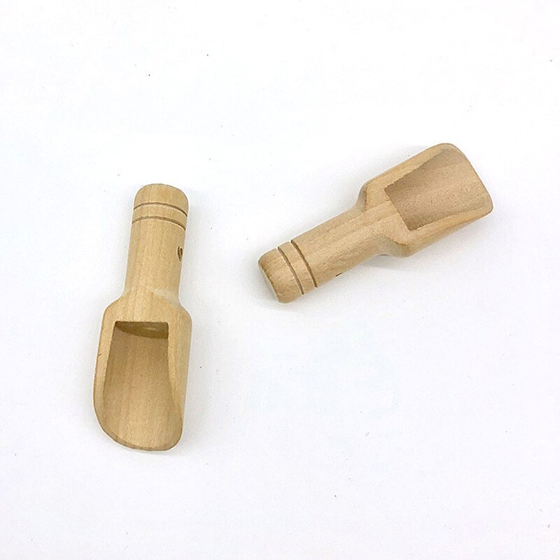 3PCS Wooden Bath Salt Spoon Mini Nontoxic Candy Spoon Bath Salt Spoons DIY Home Supplies