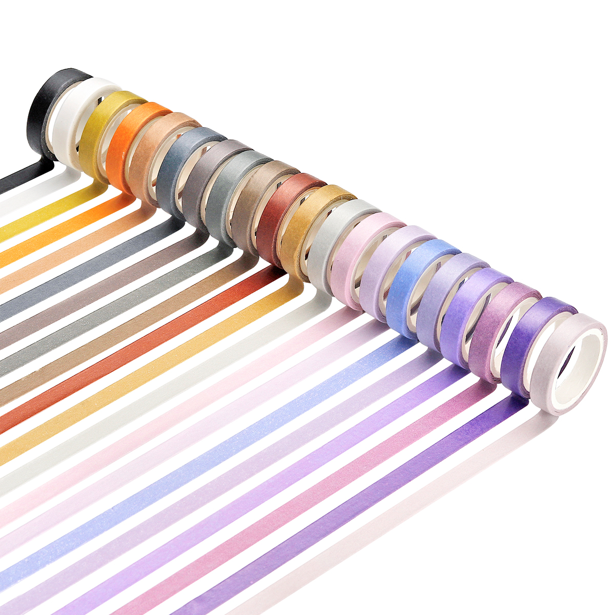 Agutape 60 stks/doos Regenboog Effen Kleur Japanse Masking Washi Papier Tape Lijm Afdrukken DIY Scrapbooking Deco Washi Tape Set