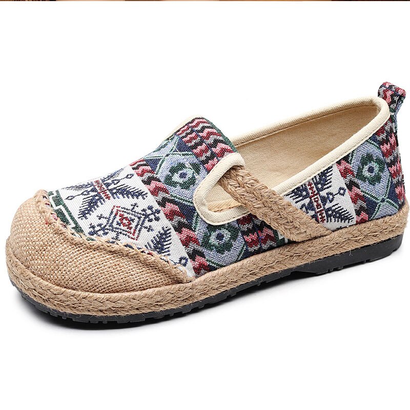 SONDR bordado vintage casual mujeres zapatos chinos planos slip on zapatillas mujer primavera y otoño oxfords punta redonda ayakkabi: white / 9