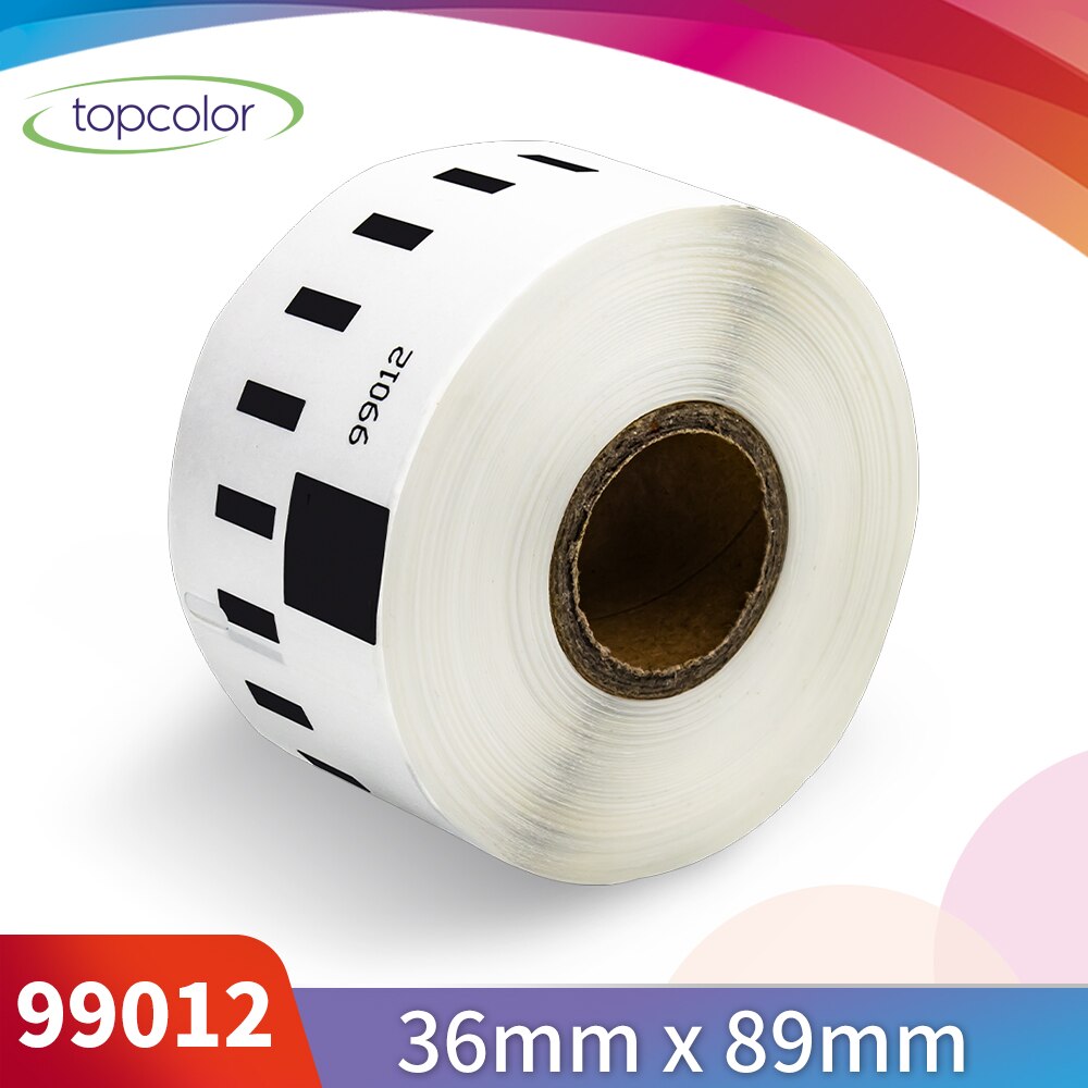 Topcolor Label Papierrol Compatibel Dymo Labels Lw 99010 99012 11352 11355 Voor Dymo Labelwriter Printer 450 Duo 400 330 320 310: 99012