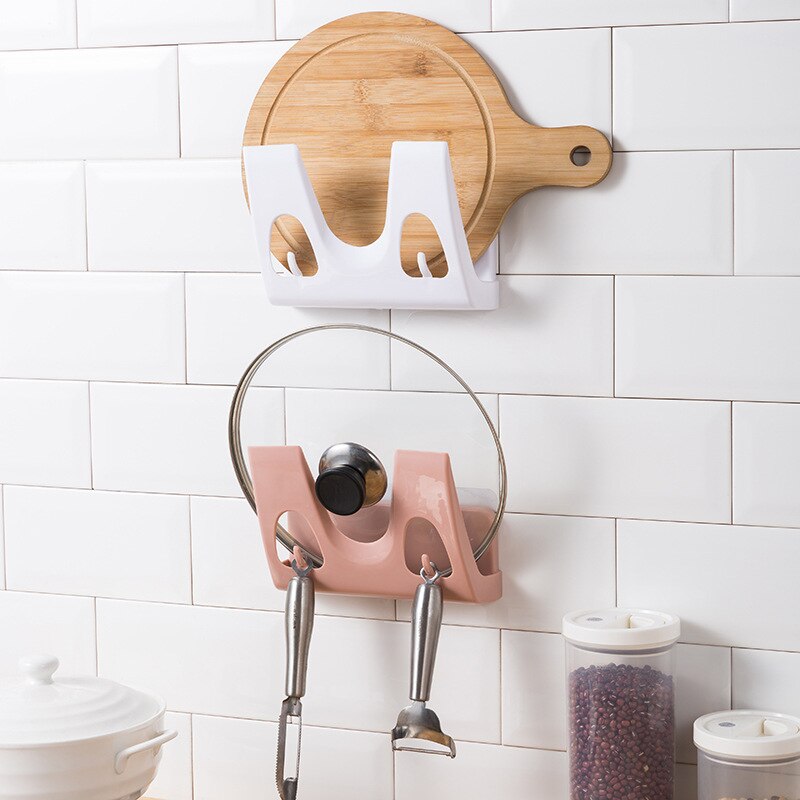 Seinään kiinnitettävä kattilan kansiteline keittiön järjestäjä monitoimilautasten astiateline hylly astian kansi teline teline lävistysvapaa keittiön teline