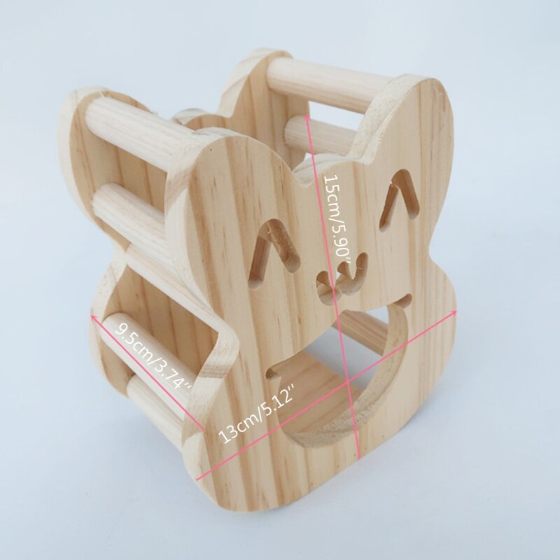 Wooden Rabbit Hay Feeder Wall-Mounted Hay Manger Hamster Guinea Pigs Food Feeding Rack Small Pets Chinchilla Grass Feeder Bowls