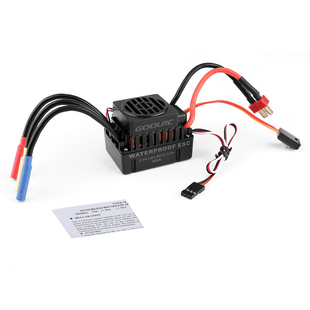 GoolRC Moteur RC Car 1:10 Parts 3650 3660 F540 3500KV 3100KV 3300KV 3800KV 3900KV 4300KV 4370KV Brushless Motor 45A 60A ESC: 45A ESC