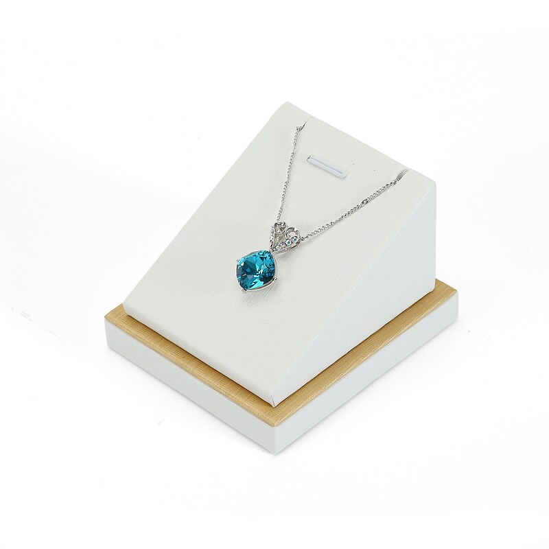 DIGU luxury jewelry display earrings rings pendants window showcase leather storage jewelry display: pendant seat