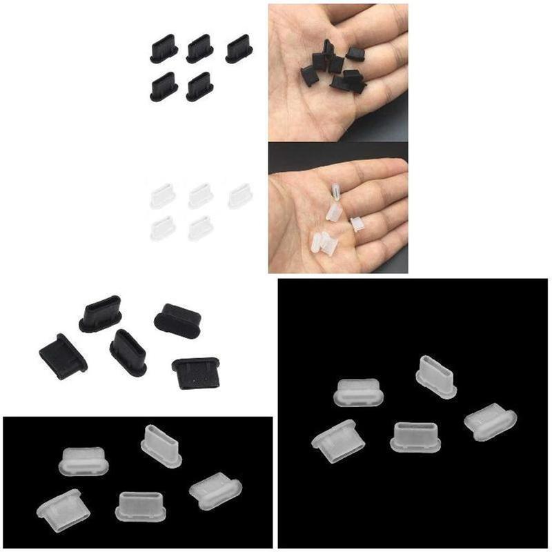 10Pcs Siliconen Usb Type-C Socket Stof Plug Anti Dust Voor Samsung Huawei Gaten Voor Xiaomi Usb Opladen u3H6
