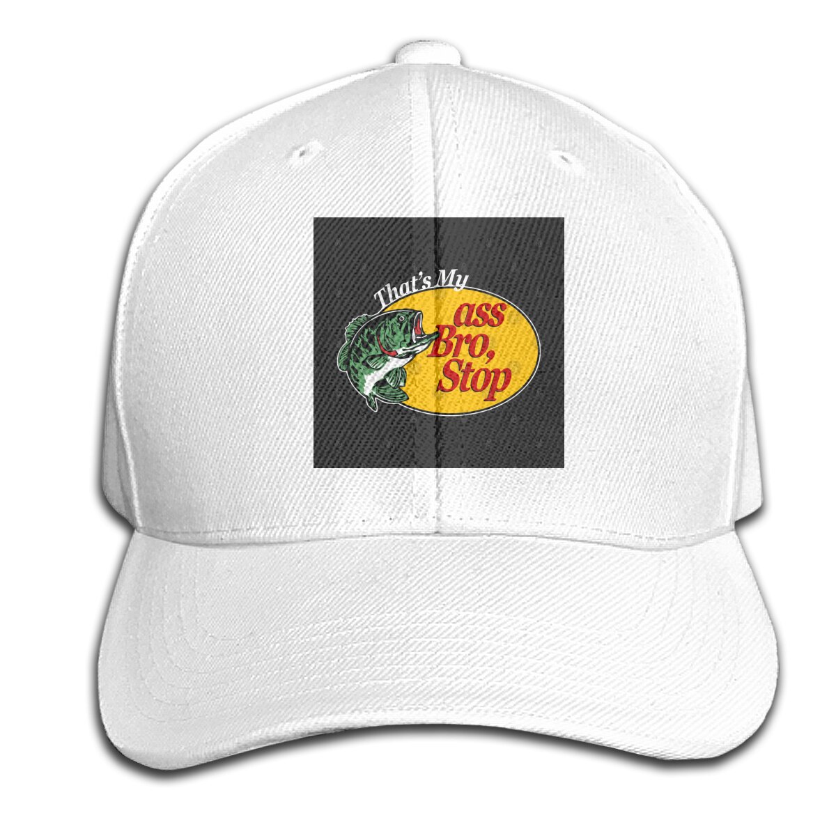 Dat Is Mijn Kont Bro Stop-Vissen Customiz Interessante Dj Humor Pure Comfortabele Interessante Cap Hoed: White