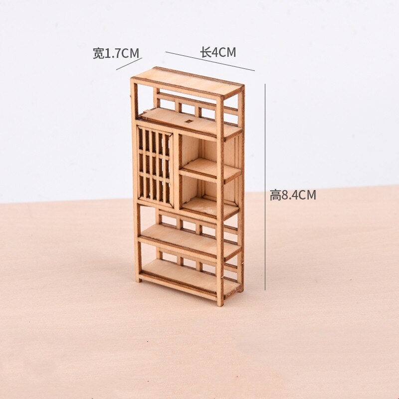 1PC 1:25 In Miniatura Mobili In Stile Cinese Set di Modello di Edificio In Miniatura In Legno di Colore Mobili Sedia Scaffale Per Bambini Casa Delle Bambole Giocattolo: TYPE 2