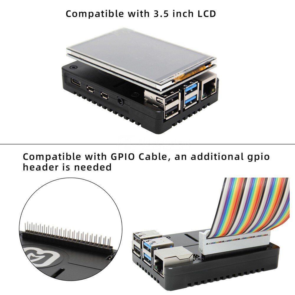 Raspberry Pi 4 Passive Cooling Case, Ultra-Thin CNC Aluminum Alloy Metal Case for Raspberry Pi 4 Model B Only (N300)