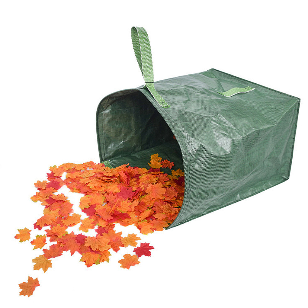Garbage Storage Trash Bag Portable Collapsible Pop-Up Garden Leaf Trash Can Flowers And For Garden Camping Grass Collection Bin