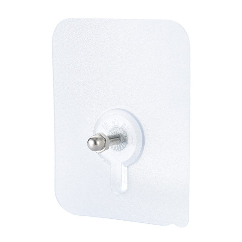 4Pcs PVC Strong Adhesive Nails Wall Poster Seamless Wall Hook Waterproof Durable Transparent Kitchen Bathroom Screw Hook Hanger: 4pc Screw hook