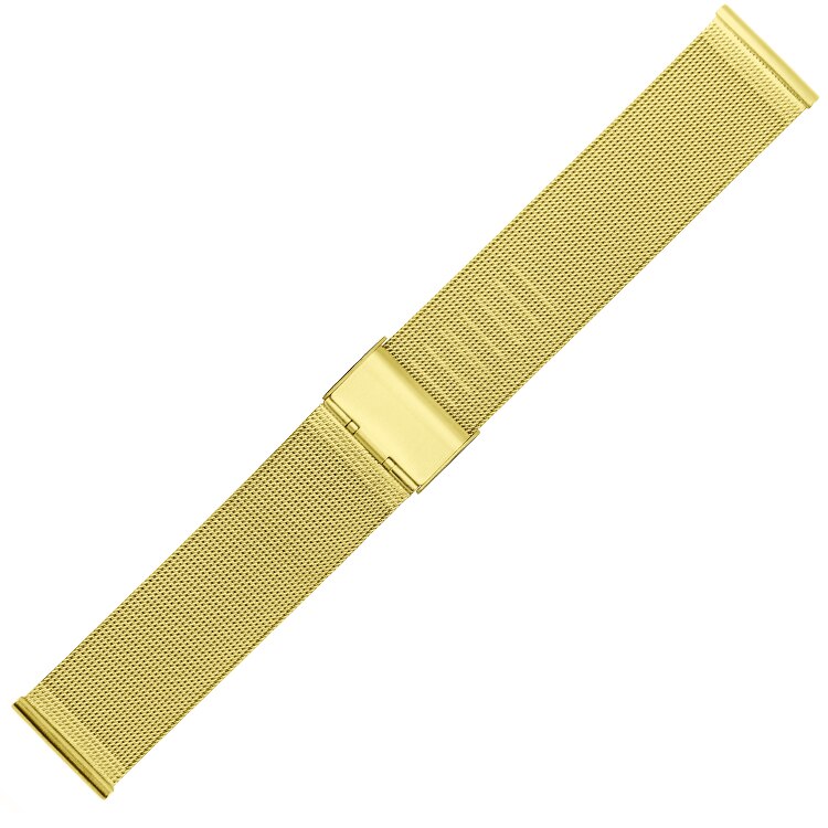Fifata 20mm 22mm pulseira de relógio para garmin vivoactive 3 4 forerunner 245 245m 645 venu aço inoxidável pulseira de metal: Gold / 22mm Width