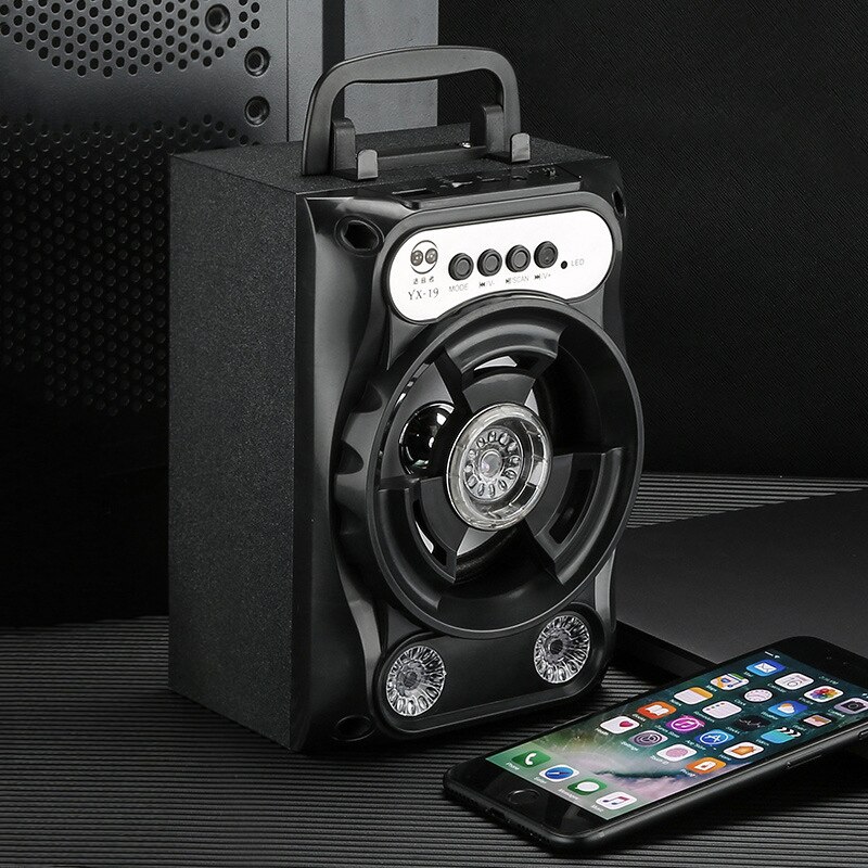 Mini Bluetooth Speaker Portable Wireless Stereo Subwoofer Heavy Bass Speakers Sound Box With Mic Support FM Radio TF AUX USB: B with wired mic