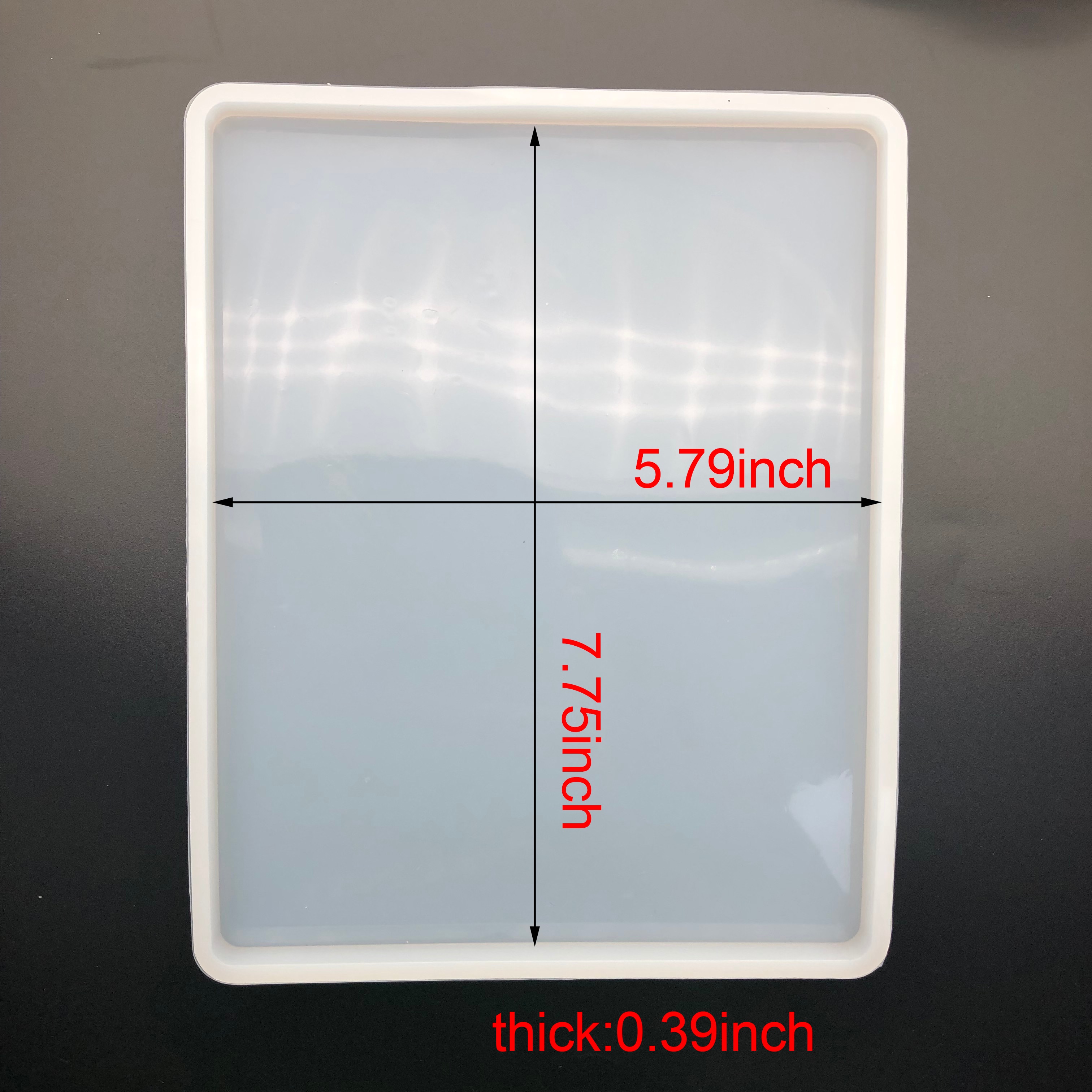 1pcs Liquid Silicone Transparent Resin Mold Rectangle Shape Large Tray Molds For DIY Jewelry Making