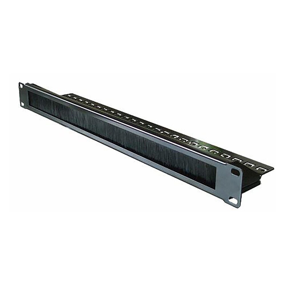 RackMatic - Panel pasacables guíacables para armario rack 19&quot; 1U con cepillo y peine para gestión de cables