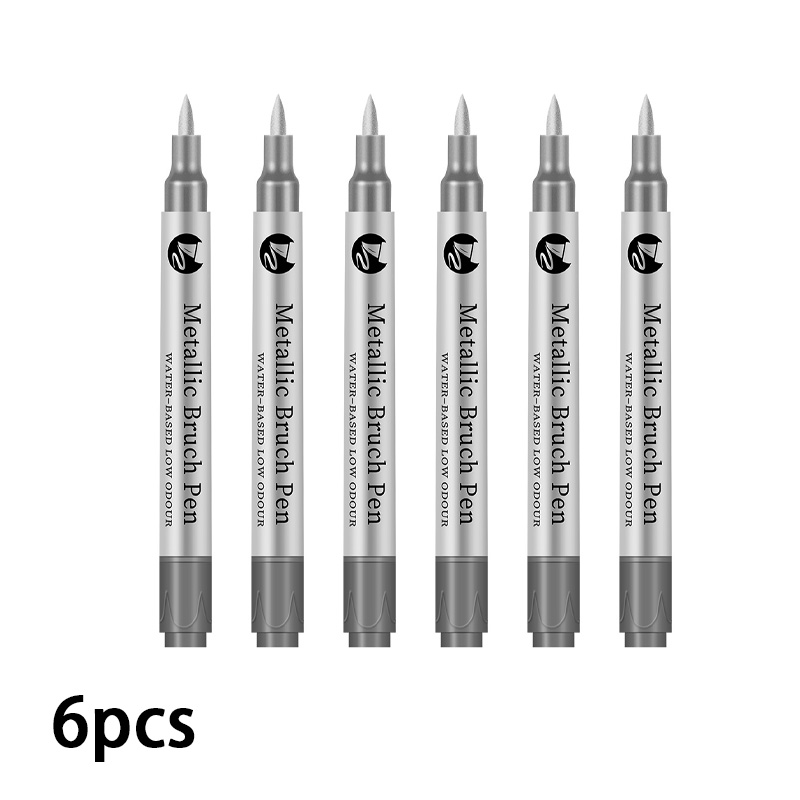 1/2/6/12 Stuks Art Markers Goud/Sliver 1-4MM Pen Tip Hervulbare Inkt Waterdicht voor Schilderen Wielnaaf Kleur Reparatie Schoolbenodigdheden: green