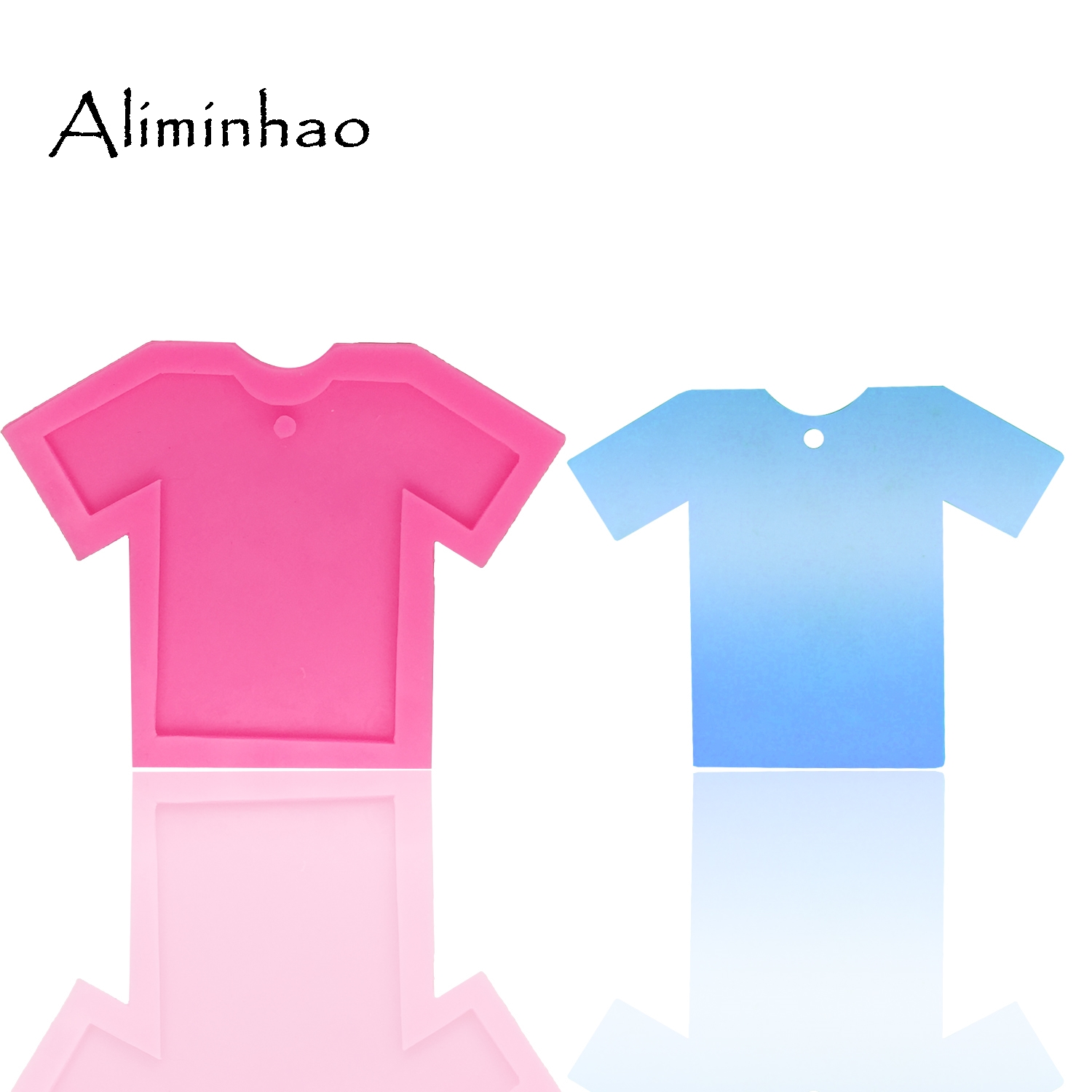 DY0046 DIY kleding siliconen mal DIY Meisje shirt voor sleutelhangers met gat Fimo Polymeer Klei Hars polymeer klei silicone mould: Default Title