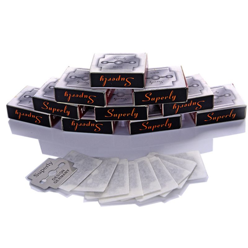 100 Pcs/box Safety Replacement Blade Dead Skin Corn Remover Stainless steel Nail Art Pedicure Blades Foot Care Tool