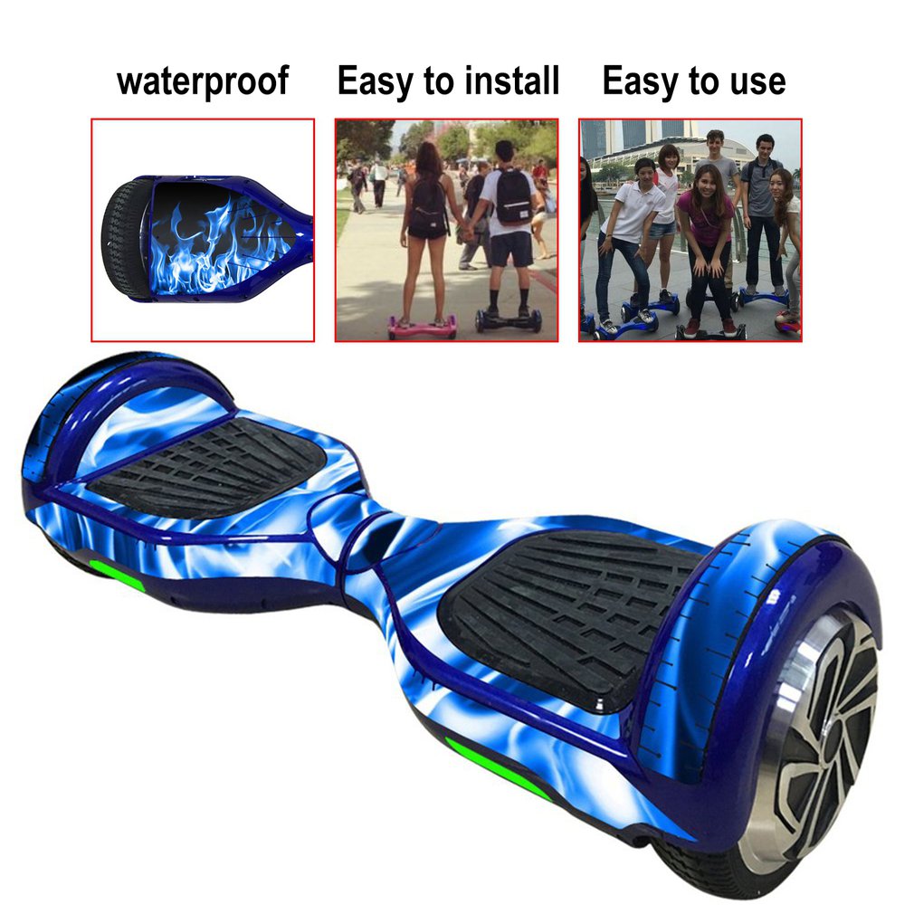 6.5 inch zelfbalancerende elektrische scooters wielbord beschermende pvc hoes huid sticker klassieke hoverboard auto decoratie