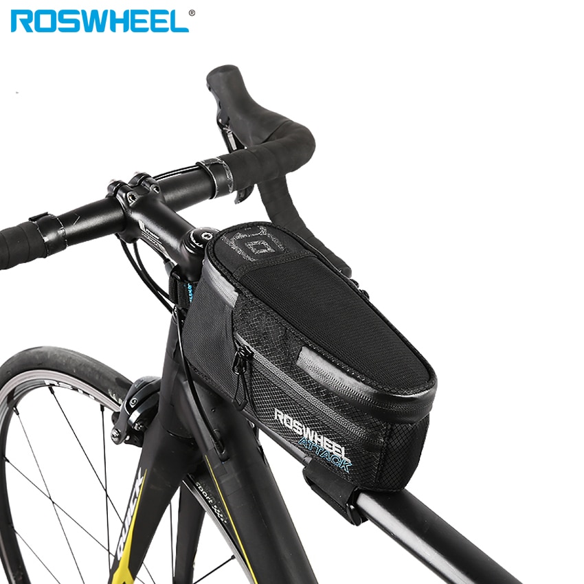 ROSWHEEL AANVAL Waterdichte Fietstas Front Beam Frame Top Tube Bag MTB Road Foldig Bike Phone Bag Fietsen Accessoires