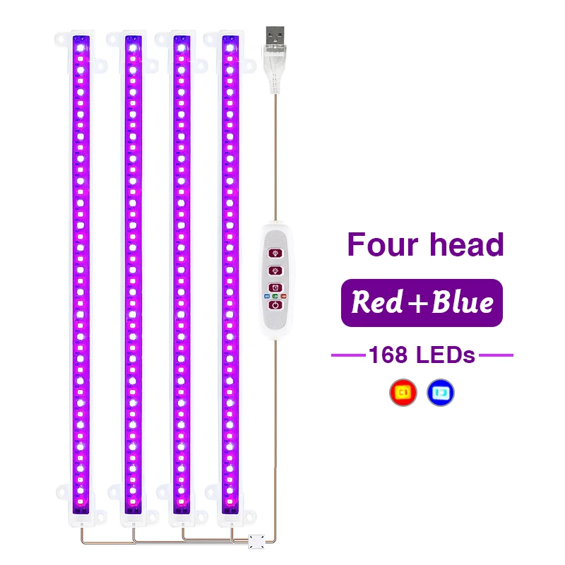 LED Full Spectrum Phyto Lamp USB 5V Grow Light Bar 30cm 1T 2T 3T 4T Plants Flowers Led Greenhouse Cultivo Hydroponic: Warm White